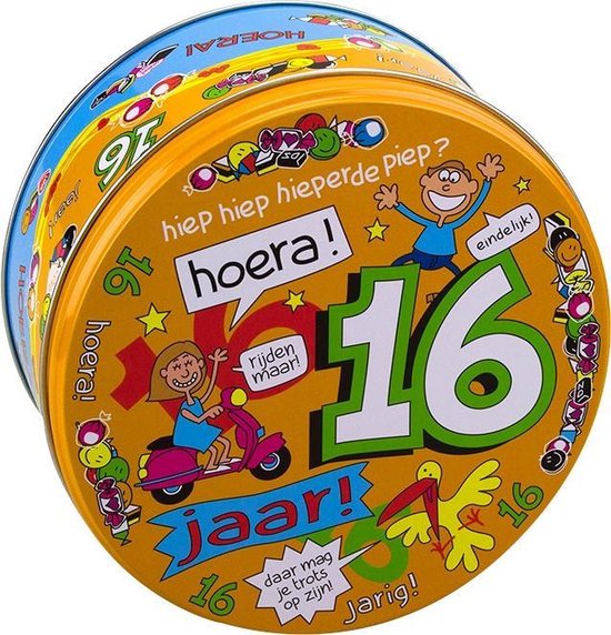 Gefülltes Bonbonglas 16 Jahre und 500 Gramm