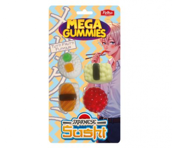 Mega Gummies Japanisches Sushi 120 Gramm
