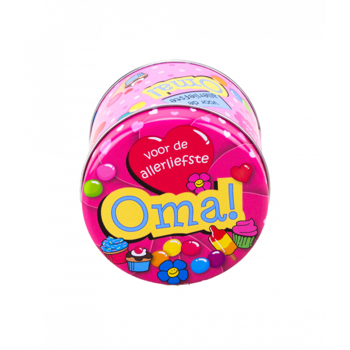 Gefüllte Bonbondosen - Oma und 250 Gramm