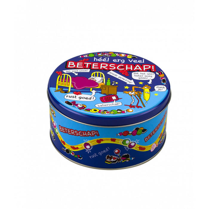 Gefülltes Bonbonglas Gute Besserung und 500 Gramm