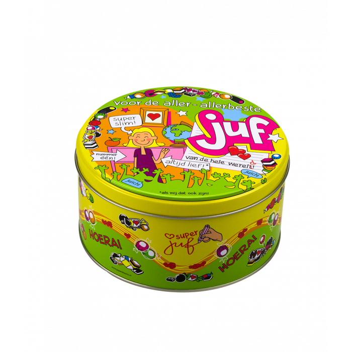 Gevulde Snoeptrommel Juf – 500 gram