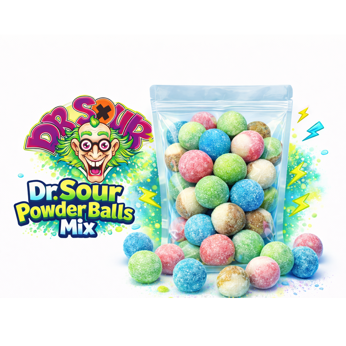 Dr. Sour Powder Balls Mix 1 kg
