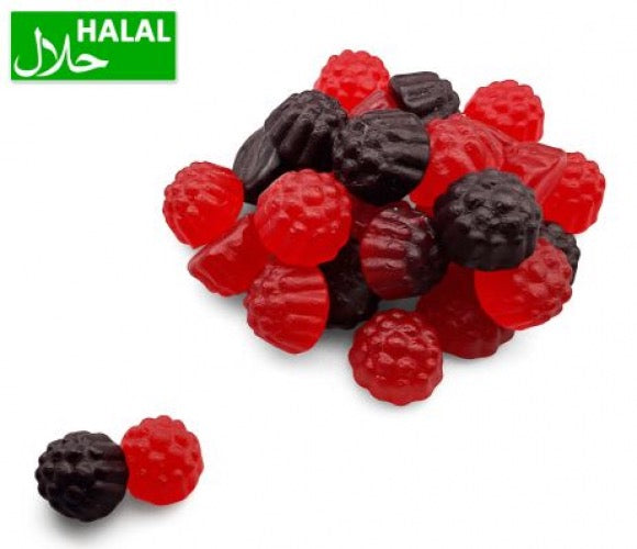 Dulce plus jelly berries, Berries gevuld met gelei zijn geweldige snoepsnoepjes die er net zo uitzien als bessen