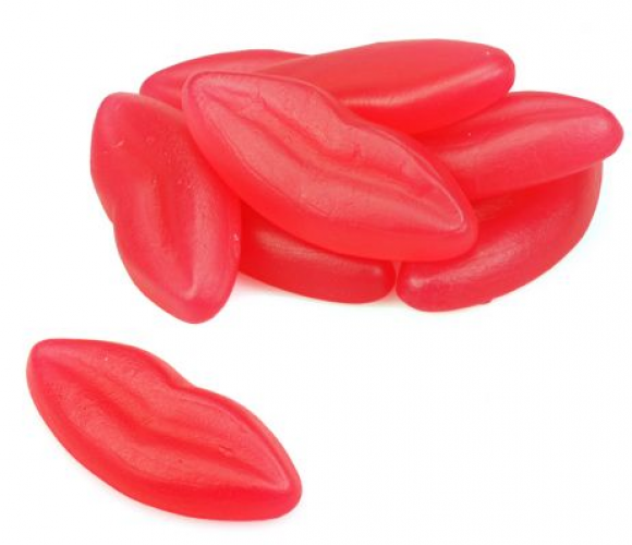 Frisia Vegan Red Lips. Een zacht rood snoepje in de vorm van een mond