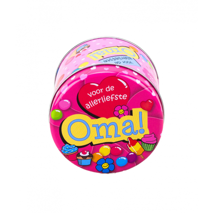 Gefüllte Bonbondosen - Oma und 250 Gramm