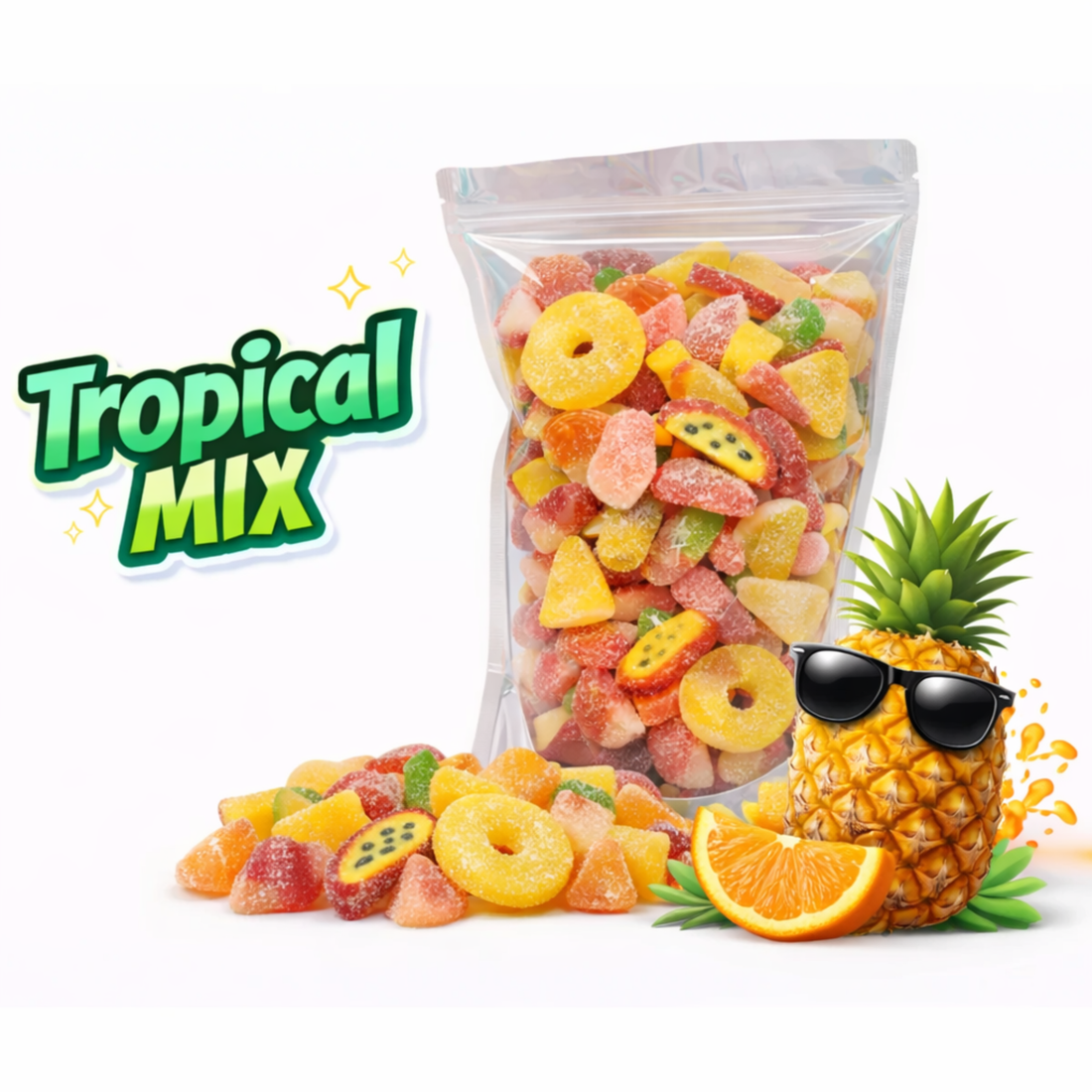 Mix de bonbons tropical