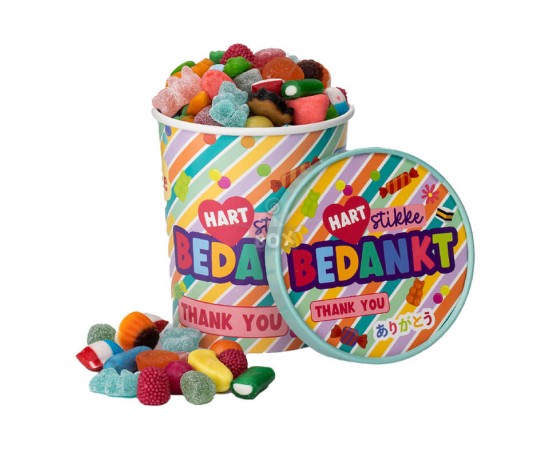 Süßigkeiteneimer Danke