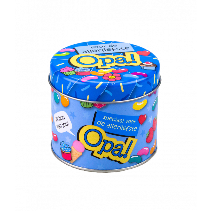 Gefüllte Bonbondosen - Opa und 250 Gramm